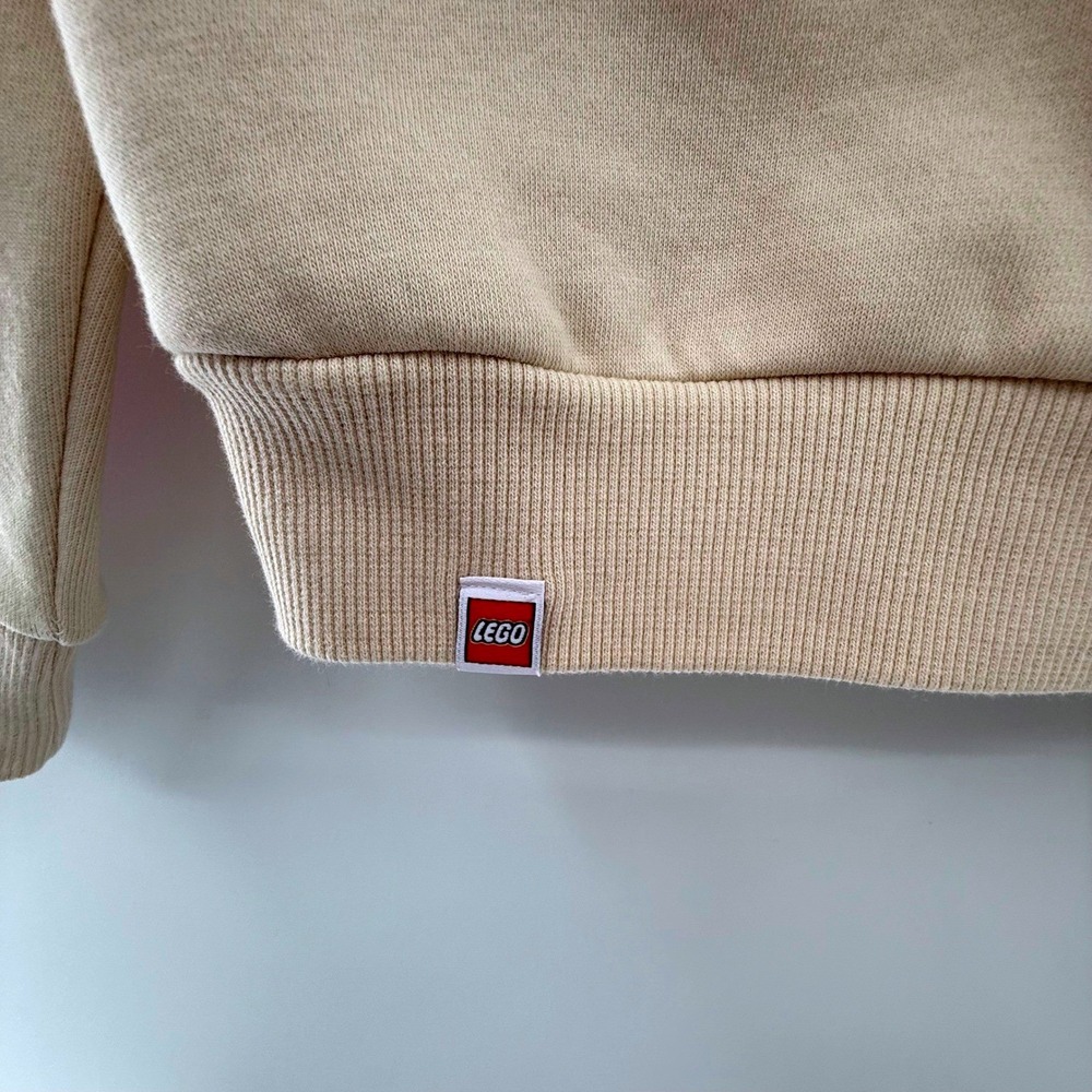 LEGO x Target Full Zip Hoodie Fleece Jacket Colorblock Beige Small‎ - Picture 3 of 4